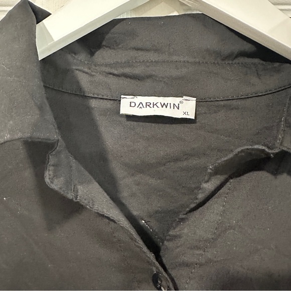 Stylish Black Button-Down Women's Shirt - Picture 8 of 8